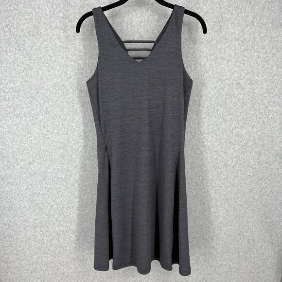Toad & Co Tech Tomboy Tank Athletic Dress Size S Gray Built in Bra Pocket Casual - Picture 1 of 14